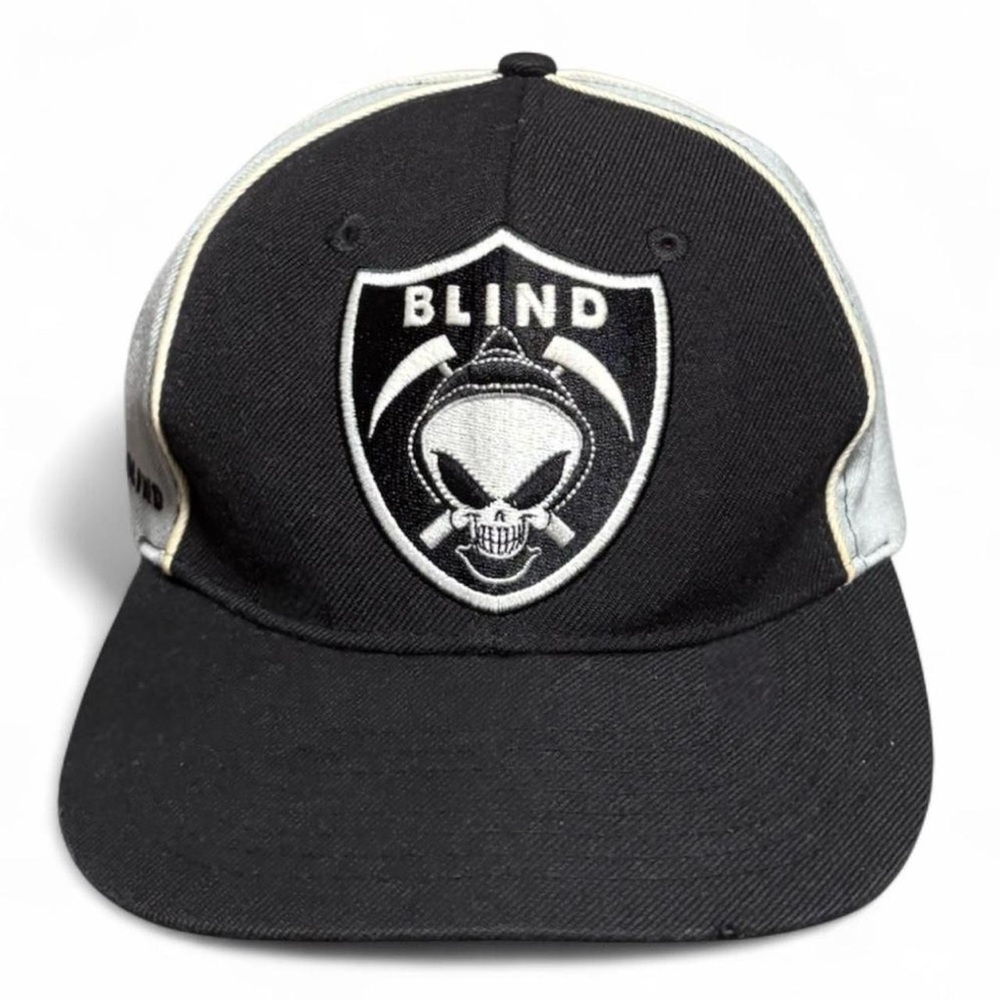 Vintage 90s Blind Skateboards Los Angeles Raiders Reaper Logo Cap Hat Rare